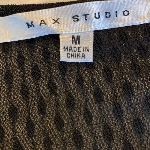 Max Studio Black Lace Top - Picture 3 of 4